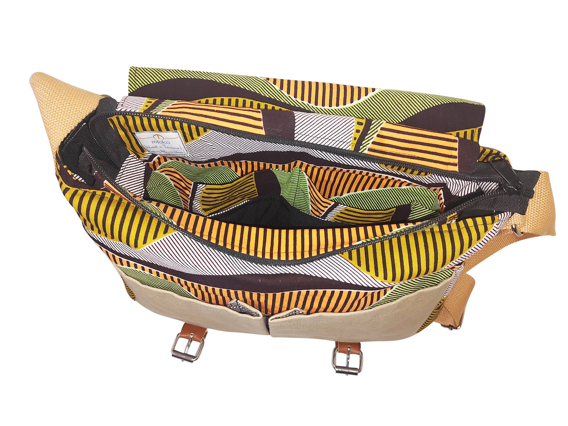 African Print Handmade Bag  | African Print Fusion Bag | Mtoko Designs